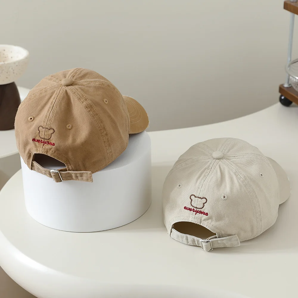 Autumn Kids Baseball Cap Embroidered Letter Cotton Child Sun Hat Casual Versatile Peaked Cap for Boys Girls