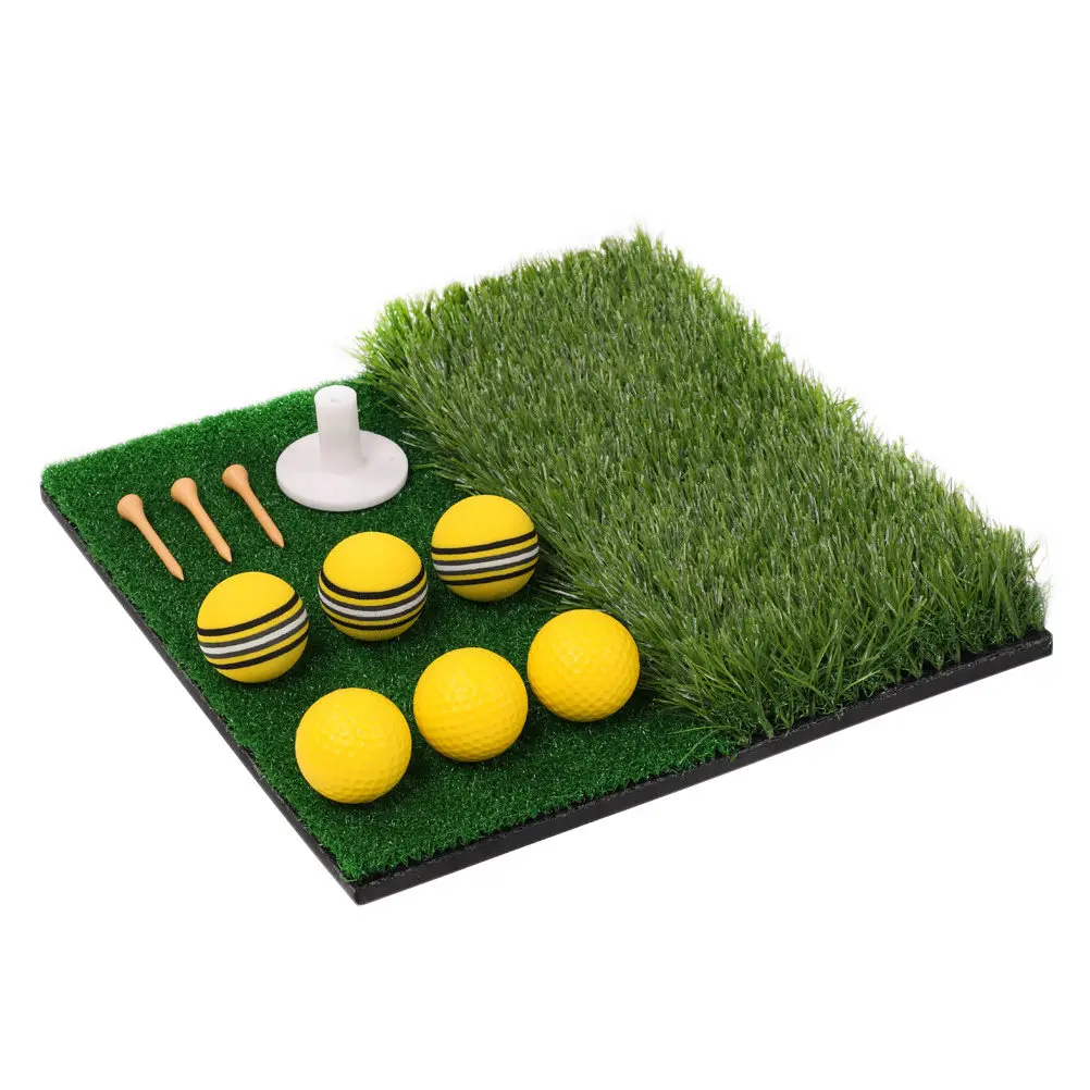 

1Set Golfing Practice Mat Combined PP Nylon Eva Material Portable Indoor Outdoor Golf Training Aid Swing Hitting Mat