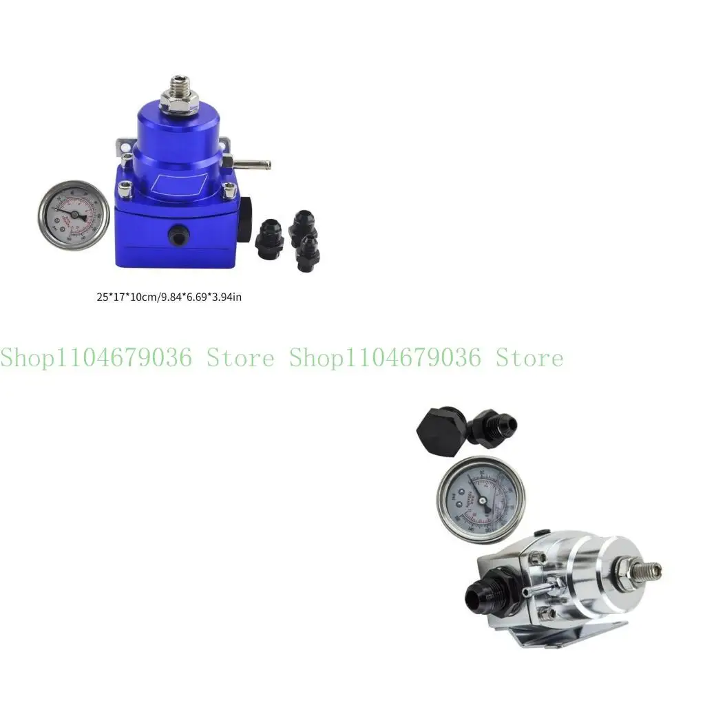 

652F High Pressure Regulator 8AN 8AN Line Fitting Connector EFI Bypass Pressure Regulator 45-56psi Gauge