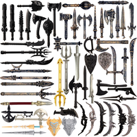 Medieval Military Anime Figure MOC Building Blocks Weapon Knife Axe Sword Shield Hammer Accessories Kit Mini Toy Brick Gift K031
