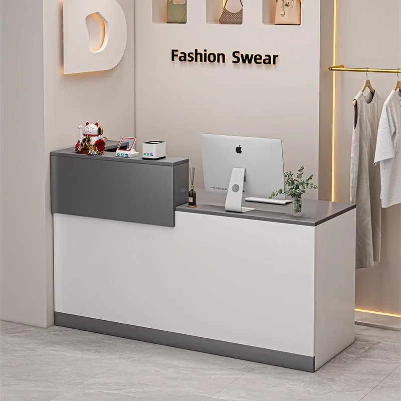 

Elegant Modern Reception Desks Minimal Commericial Luxury Salon Beauty Stands Reception Desks Store Desk Bureau Office Furniture