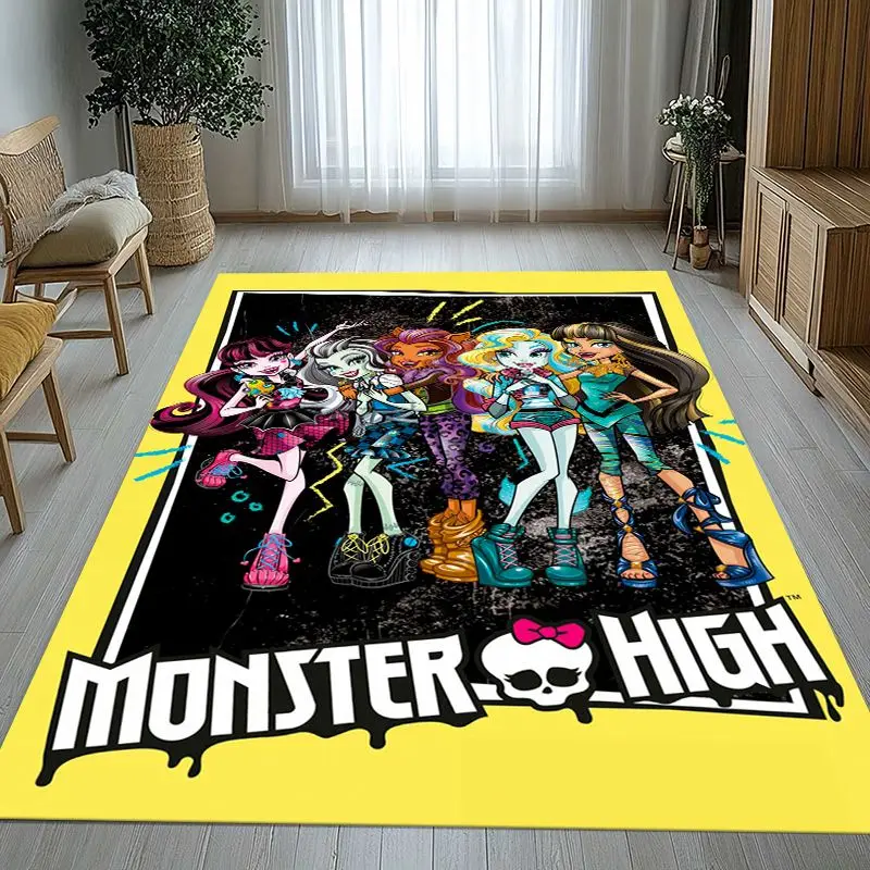 3D Draculaura Monster High Cartoon Doll Area Rug,Non-Slip Carpet Mat for Living Room Bedroom Playroom,Sofa Floor Rug,Home Decor
