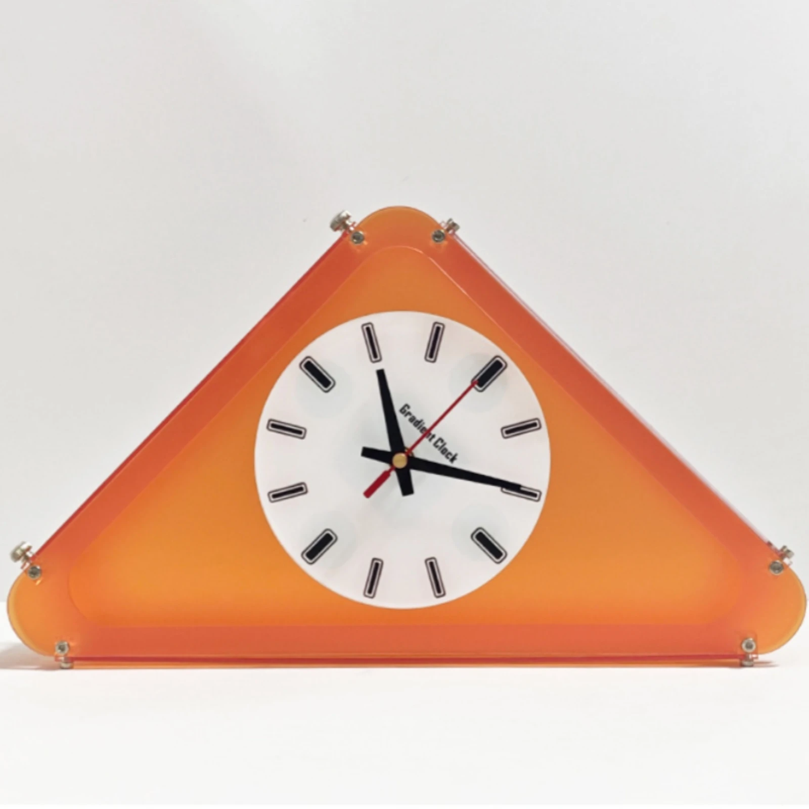 Double Sided Corner Wall Clock Minimalist Style Triangular Wall Clock House Decoration Easy to Install