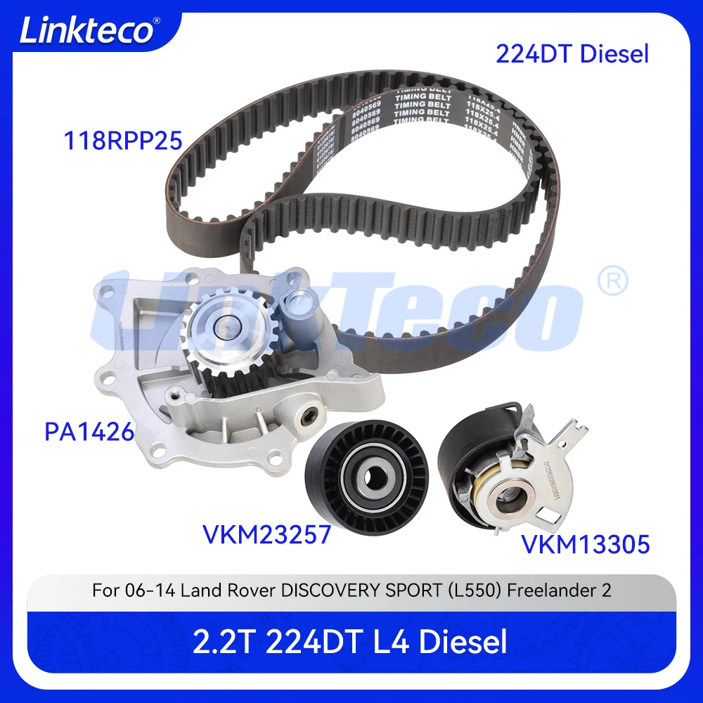Engine Water Pump Timing Chain Kit Fit 2.2 T L Diesel 224DT For 06-14 Land Rover RANGE ROVER EVOQUE L538 FREELANDER 2 2.2T TD4