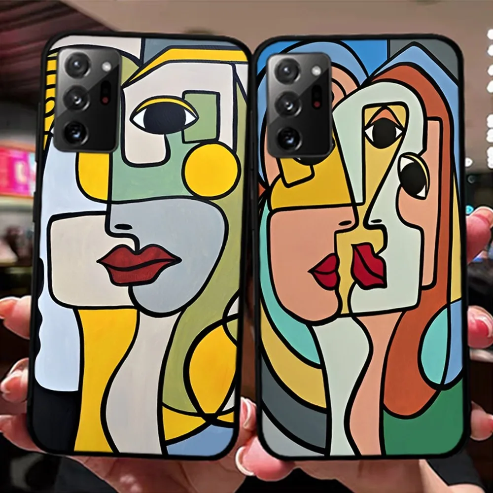 Picasso Abstract Art Painting Phone Case For Samsung Note 8 9 10 20 pro plus lite M 10 11 20 30 21 31 51 A 21 22 42 02 03