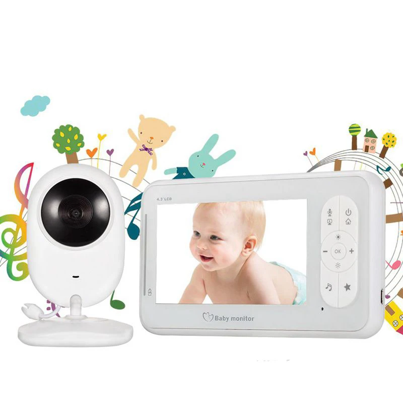 4.3 Inch Baby Monitor Two Way Intercom VOX Feeding Plan Babysitter Temperature Monitoring Nanny Cam Long Distance Kids Camera