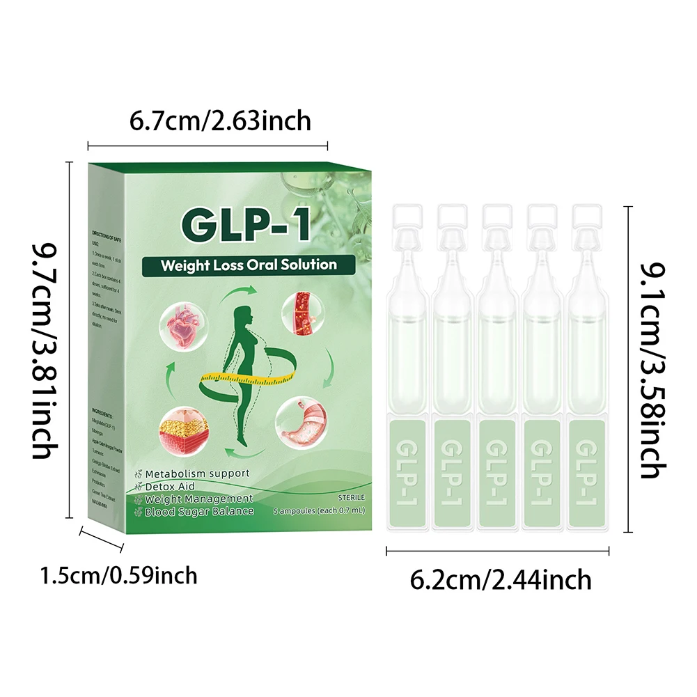 GLP-1 قطرات GLP-1 مكملات فقدان الوزن للنساء والرجال قطرات سائل طبيعية متقدمة للعناية بالجسم، لجميع أنواع الجسم #6