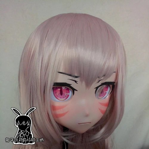 (KM521)Top Quality Handmade Female Resin Cosplay Japanese Role Play Kigurumi Mask Crossdresser Doll Transgender Mask