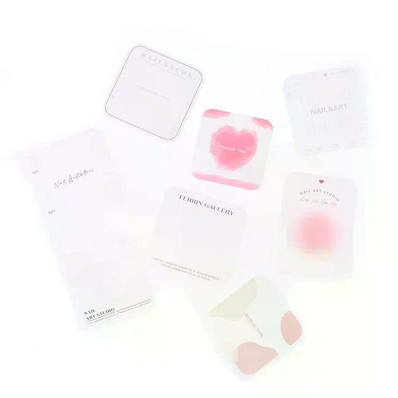 10 PCS Press-On Nail Packaging Display Handmade False Nail Design Swatch Show Card Manicure Sample Display Salon