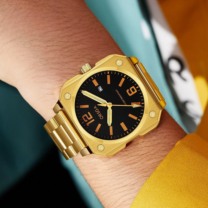 

Mens Watch Top Brand Royal Casual Men Big Dial Silver Stainless Steel Calendar Quartz Wristwatch Classic Luminous 1188G