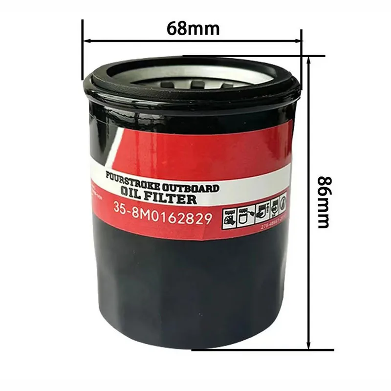 

8M0162829 Oil Filter Compatible with Mercury Marine Engines 4 Stroke 30HP,40HP,50HP, 60HP,Replaces 8M0065104 35-8M0162829