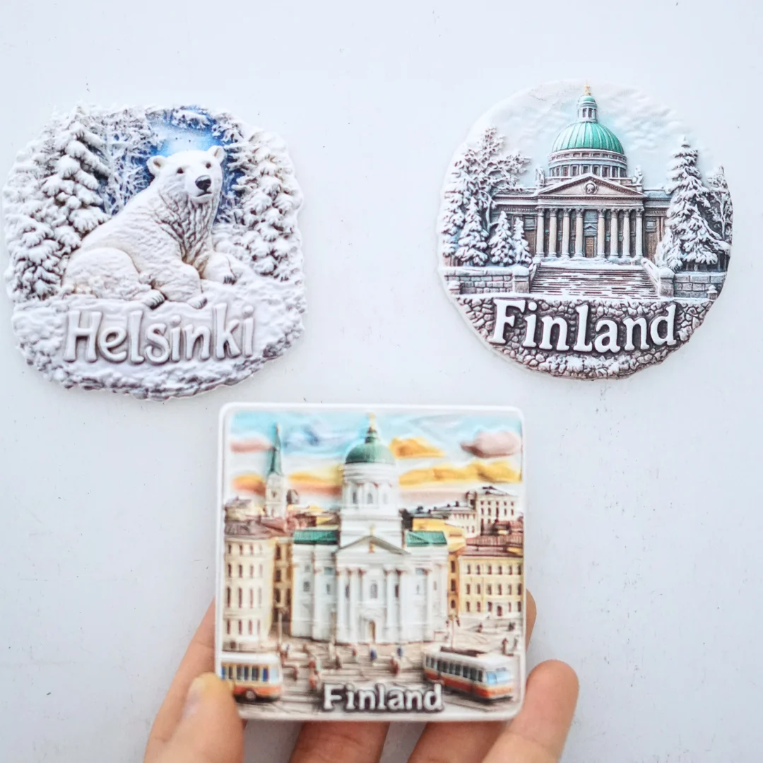 Магниты на холодильник из Финляндии, магниты на холодильник Helsinki, магниты на холодильник с пейзажами Финляндия, дорожные магниты на холодильник Finland, холодильник для путешествий Helsinki