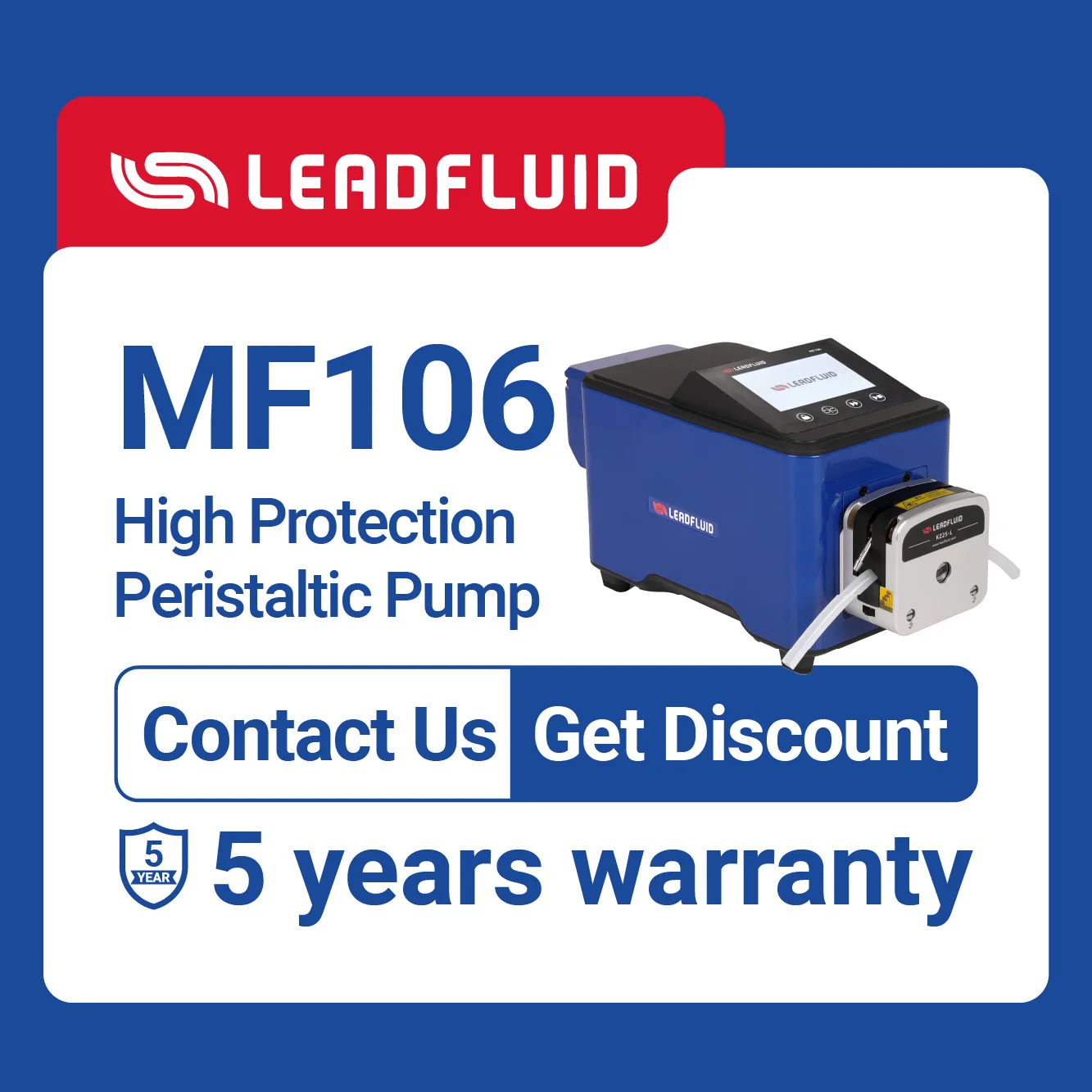 Lead Fluid High Protection Peristaltic Pump MF106 IP66 IP67 for Pharmaceutical Industry Dispensing Applications ODM Supported