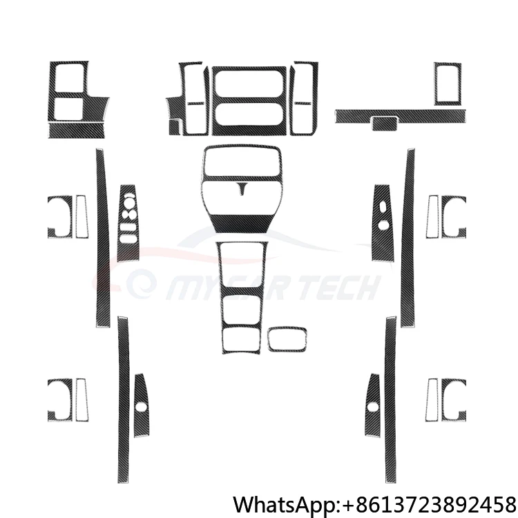 

For Dodge Dakota 2001-2004 4-door Bucket Seats Carbon Fiber Interior Trim Sticker LHD Dash Trim