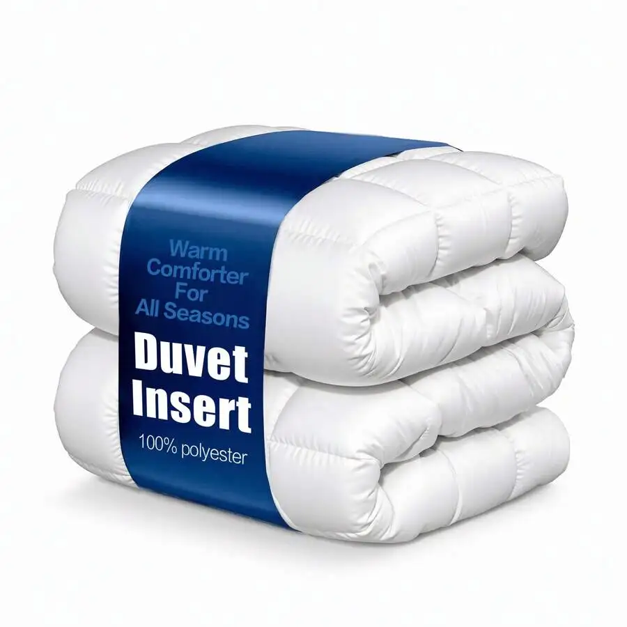 Comforter Duvet Insert - Quilted Comforters Twin/Full/Queen/King Size, All Season Duvet, GentleSoft Down Alternative Bedding Bla