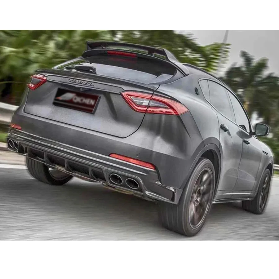 For Maserati Levante Carbon Fiber Back lip Car Rear Bumper Diffuser Rear Splitters Spoiler Car Accessories body kit