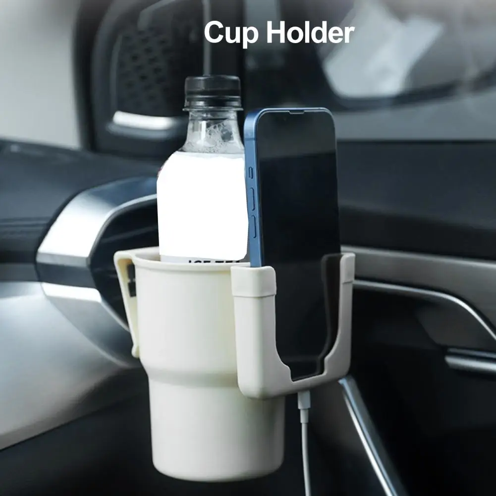 Car Cup Holder Phone Mount Multifunctional SUV Truck Auto Air Vent Beverage Drink Water Bottle Organizer Storage Rack Car Interi