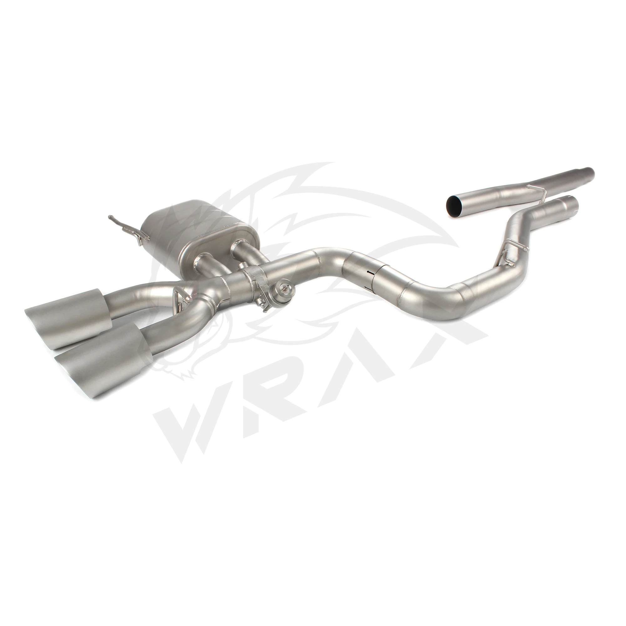 Układ wydechowy WRAX Performance z zaworami, catback, do Golfa 6 R20, stal nierdzewna, możliwość personalizacji, precyzyjne dopasowanie.