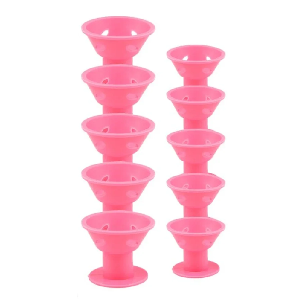 10 stks Heatless Haarkrulspelden Geen Warmte Haarrollers Zachte Siliconen Krullen Slapen Lui Curling Staven Wave Formers Haar Styling Tools - afbeelding 1