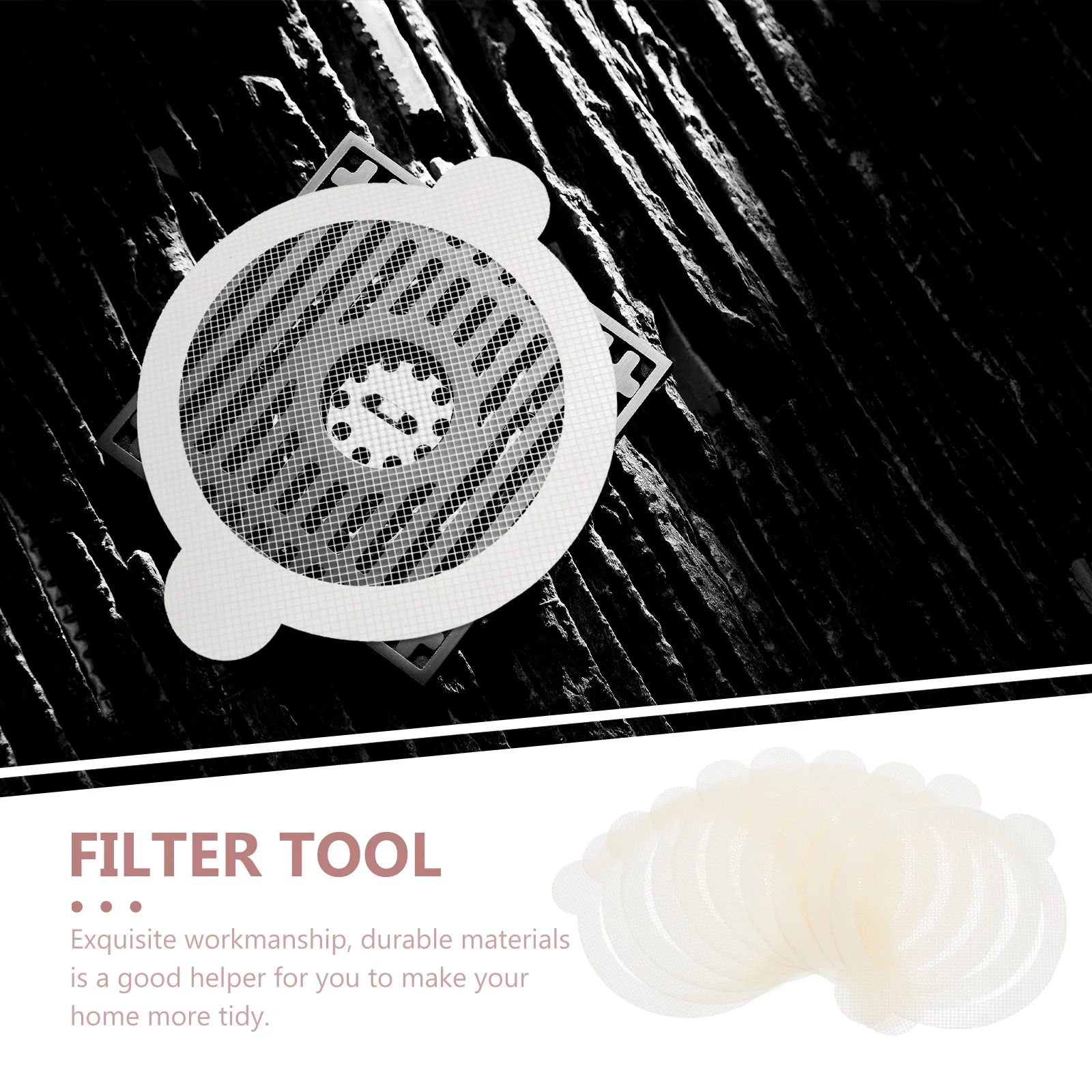 

10Pcs Floor Drain Filtering Sticker Anti-Hair Catcher Hair Filter Pad for Kitchen Bathroom Toilet Sewer Draining Hole Sticker