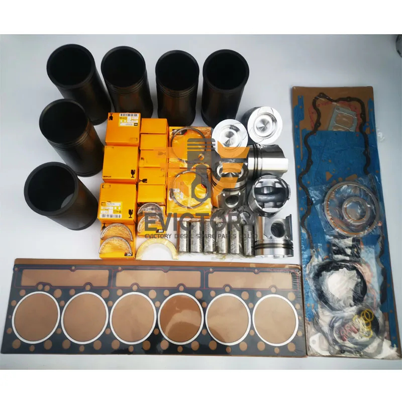 For Caterpillar E350 Excavator 3306 Rebuild overhaul Kit piston + ring liner gasket bearing water pump