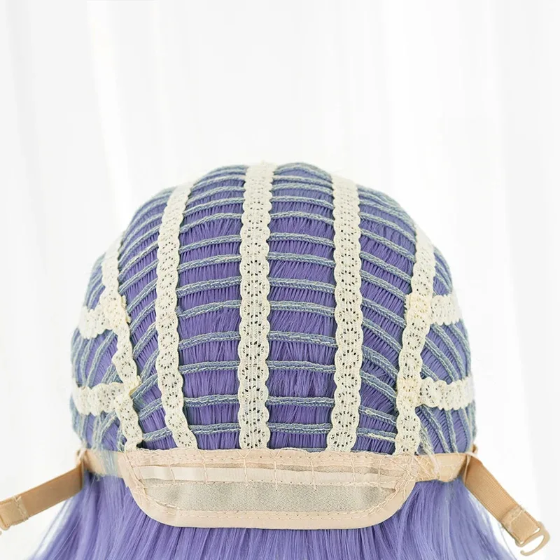 لعبة Rolecos LOL معركة الخفافيش Xayah شعر مستعار تأثيري 45 سنتيمتر اللون الأرجواني النساء Xayah الباروكات مقاومة للحرارة الشعر الاصطناعية