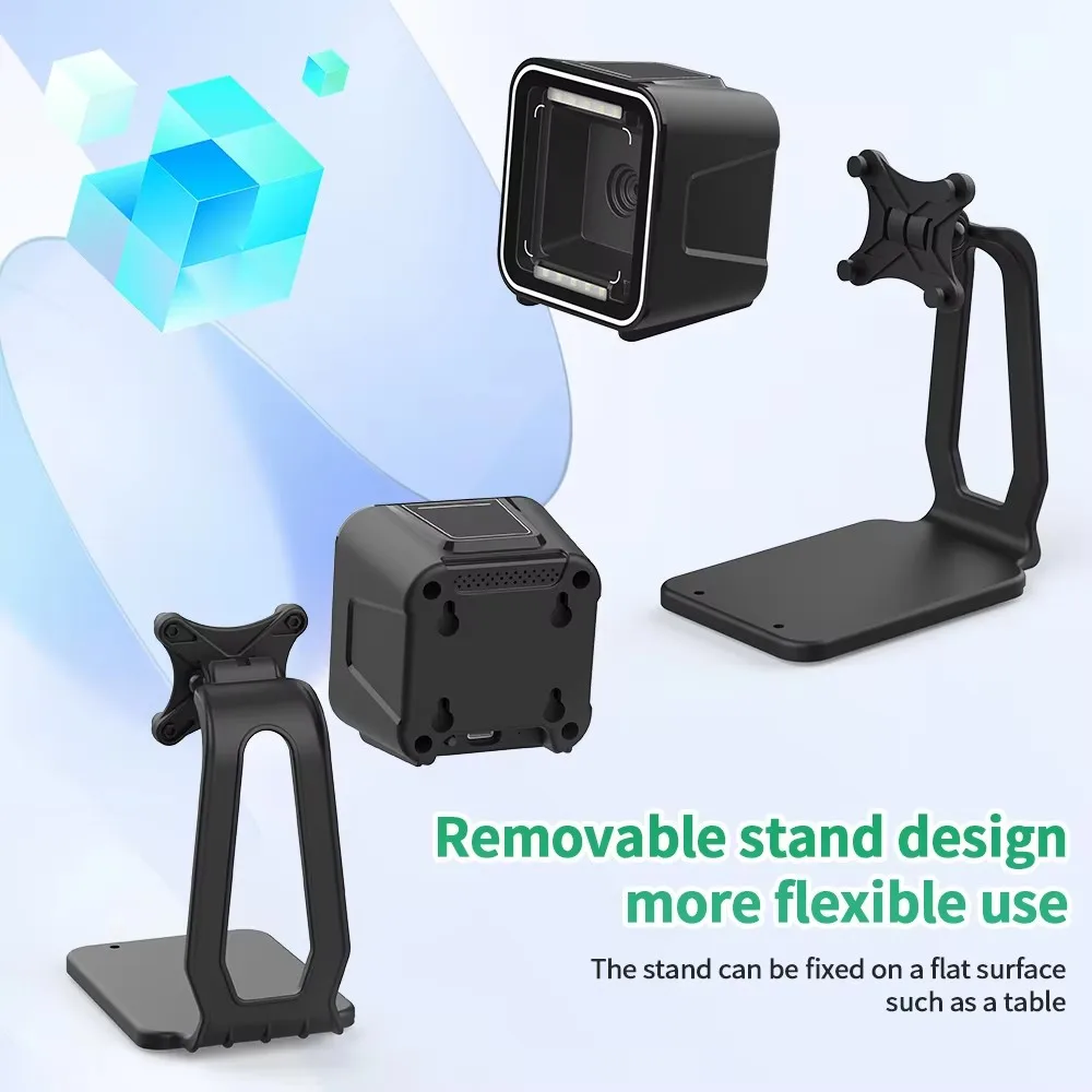 Desktop Omnidirectional Barcode Scanner 1D 2D QR Code Reader Flatbed Automatic Supermarket Barcode Scanner