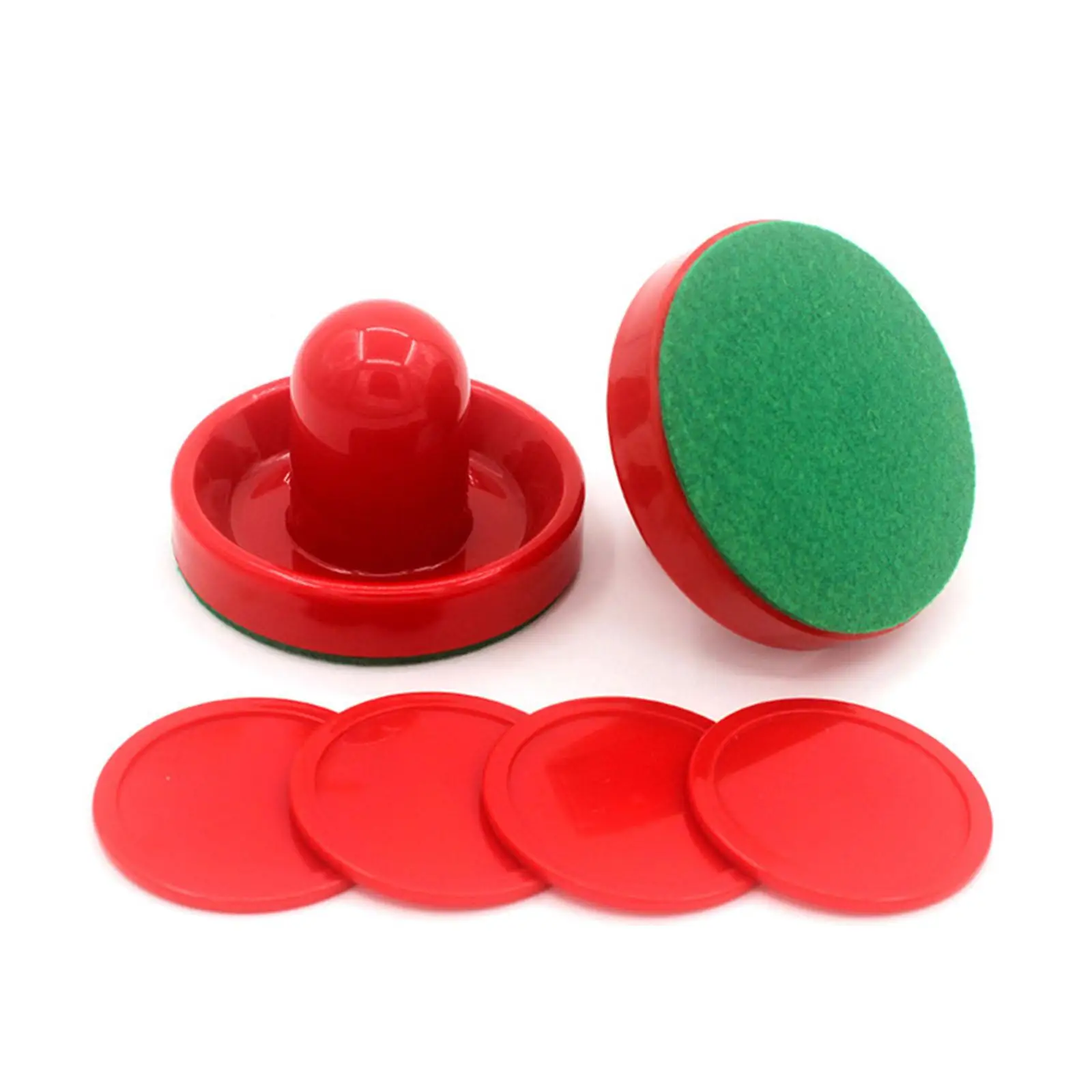Standard Air Hockey Paddles with Round Pucks Plastic Slider Parts Tabletop Hockey Air Pushers for Kids Adults