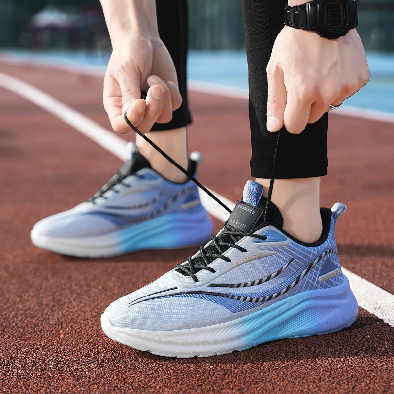 Maratona almofada de ar dos homens esportes tênis respirável leve feminino confortável atlético antiderrapante placa carbono tênis
