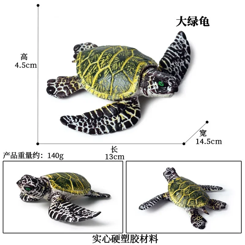 محاكاة شخصيات السلحفاة المحيط الحيوان البحر سلسلة نموذج مصغرة الإدراك المشهد التماثيل الإبداع الأطفال دمى هدايا