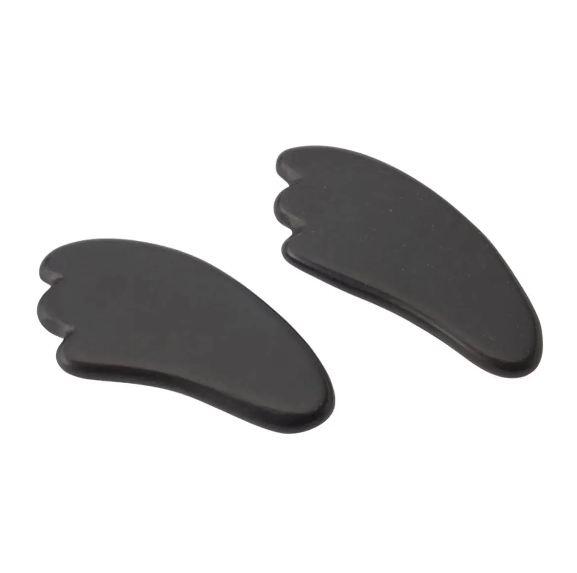 Heat-resistant Basalt Gua Sha Scraping Plate 2pcs Set SPA Acupuncture Therapy Trigger Point Facial Massage Tool