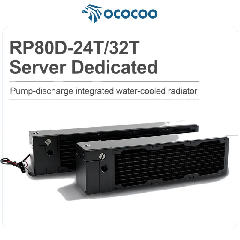 OCOCOO RP80D-32T Server Water Cooling Radiator Pump All in One 720LPH 6M Head G1/4 Thickened Copper PWM 12V DC