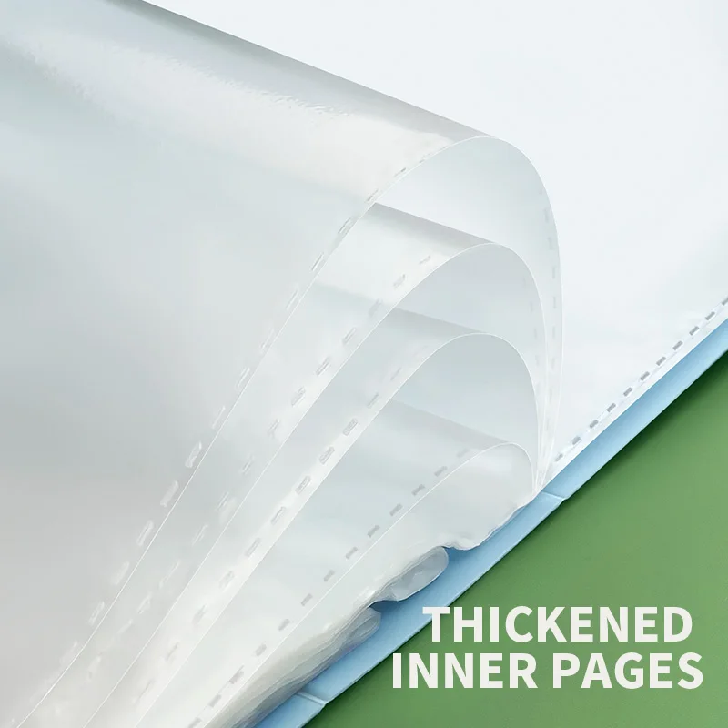 HUAJIE 1PCS A4 Clear Display Book, 20/40 Pockets Transparent Document Folder, Photo Album Binder for Office, School, Study