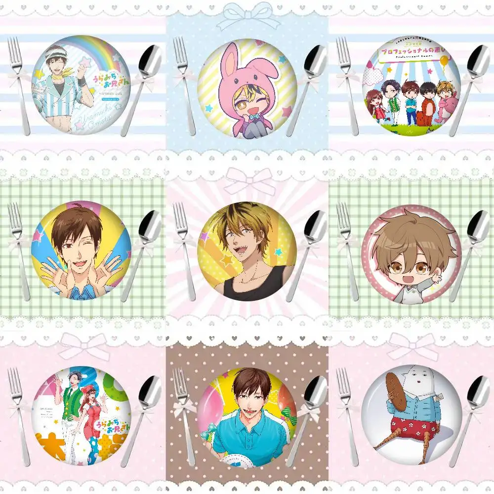 Anime Uramichi Oniisan Cartoon Broschen Anime Abzeichen Runde handgemachte Brosche Anstecknadeln Schmuck für Rucksack Kleidung Geschenke