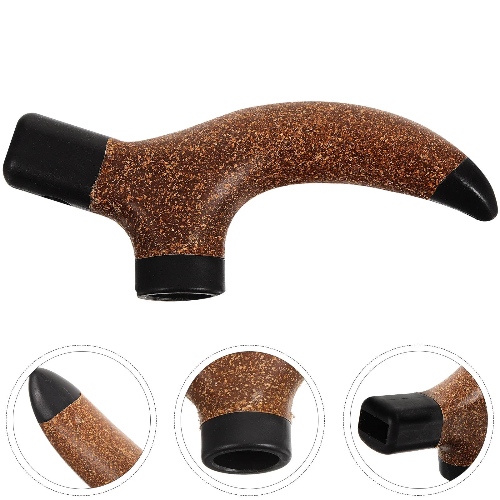 

Non-Slip Trekking Pole Handle Grip Wood Replacement Hiking Rod Adapter For Ski Cane Outdoor Sturdy Spherical Universal Walking