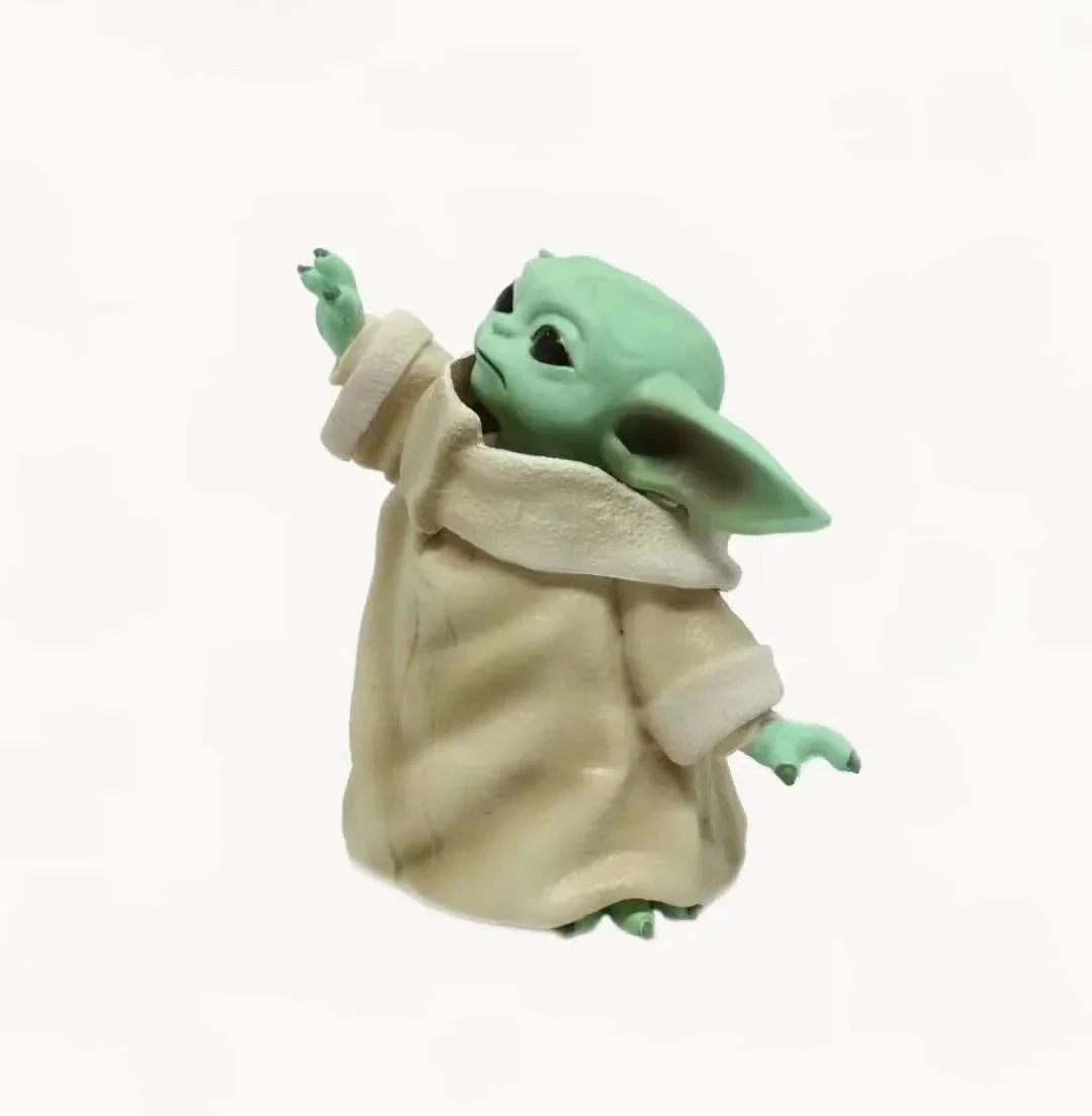 Star War Mandalorian Little Baby YODA Statue 8cm Figure Toys