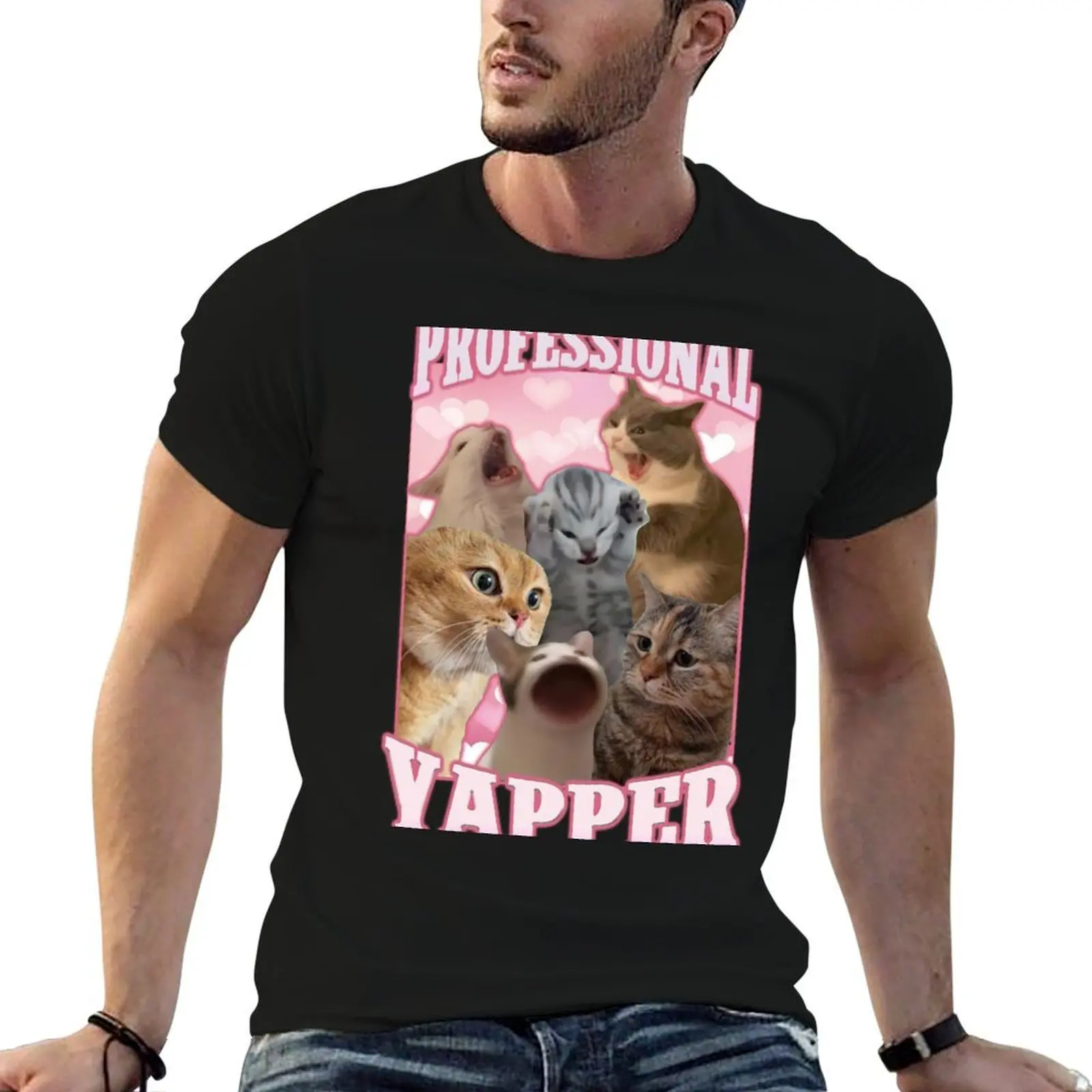 professional yapper funny cat meme T-Shirt funny costumes heavyweights outfits for men