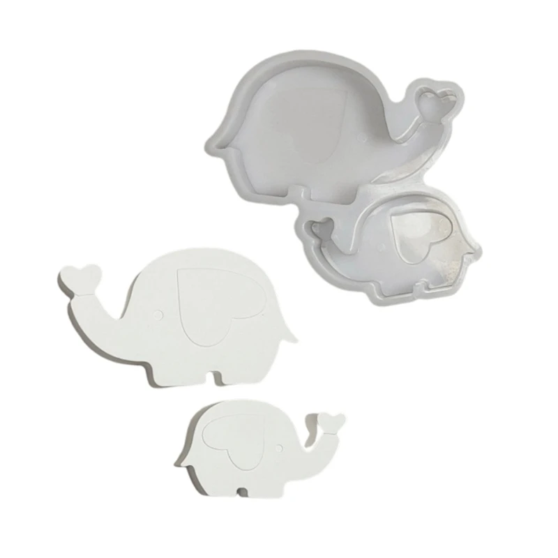 

H7EB Elephant Design Silicone Mold Garden Decors Elephant Mold For Cement Statues DIY Home Decors And Craft Projects