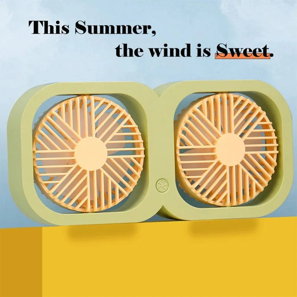 

Мини-вентилятор, новый ручной тихий охлаждающий вентилятор, креативный портативный Настольный вентилятор с Usb-зарядкой для офиса, спальни, настольный вентилятор с двойной головкой, маленький вентилятор