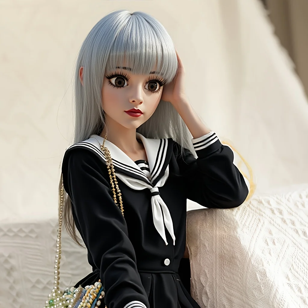 Kerstcadeau deal】80 cm grote schattige BJD-pop - beste keuze voor verjaardagscadeau, verzamelbare anime-figuur met beweegbare gewrichten, Lowe