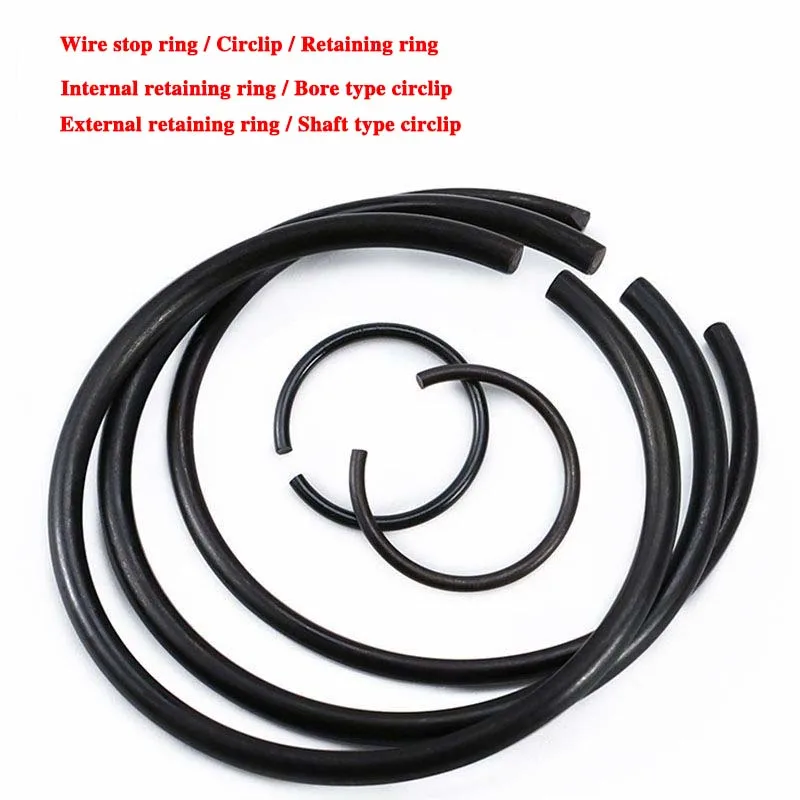 

GB895 C-Type Circlip, 70Mn Steel Wire Snap Ring for Shaft & Hole, External Internal Retaining Ring Stop Ring Bearing Circlip