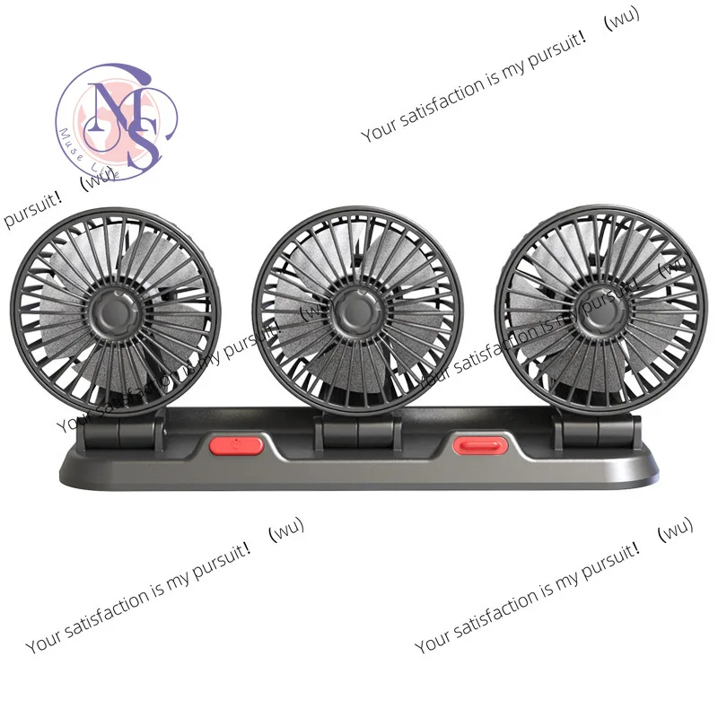 Car supplies car fan, strong wind USB interface multi-function double head fan