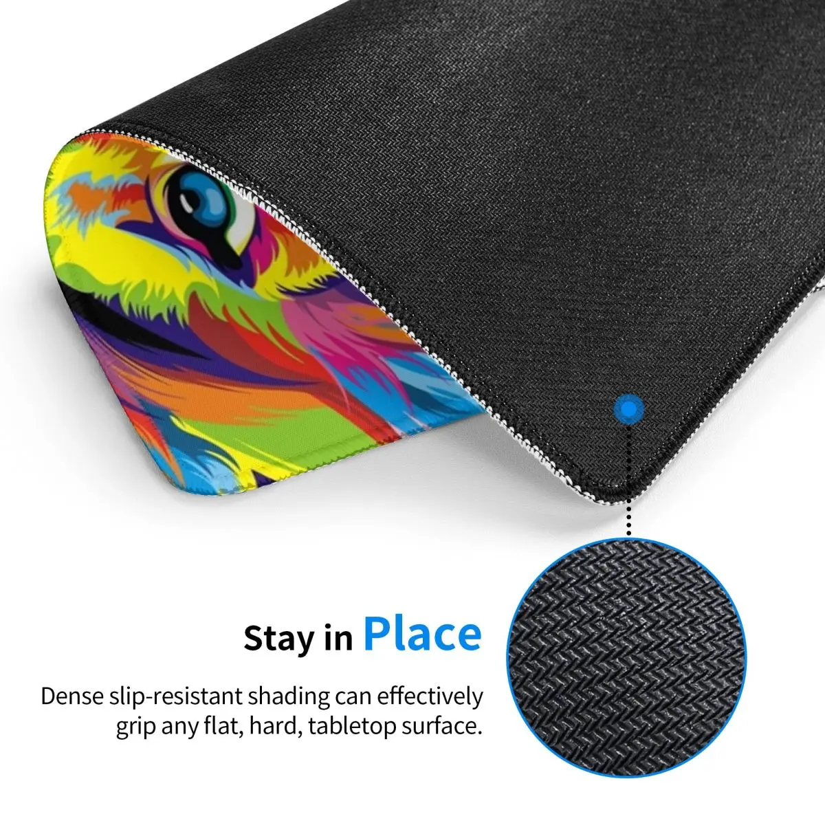 Banksy Rainbow Lion Graffiti Pop Art pintura alfombrilla de ratón teclado de ordenador alfombrilla de ratón Gaming PC escritorio alfombrilla alfombrillas de mesa de oficina