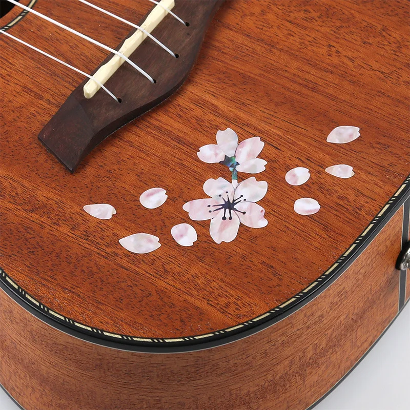 DIY Blossom Guitar Body Inlay Sticker Acoustic Guitar Ukulele Bass Electric Guitar Decal Guitar Pickguard Blossom Flower Decals