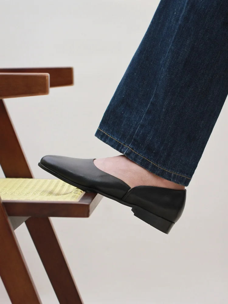 

American Retro Men's Loers Breathable Leather Slip-On Casual oes Briti Sle Versatile Monk Strap Leather Footwear