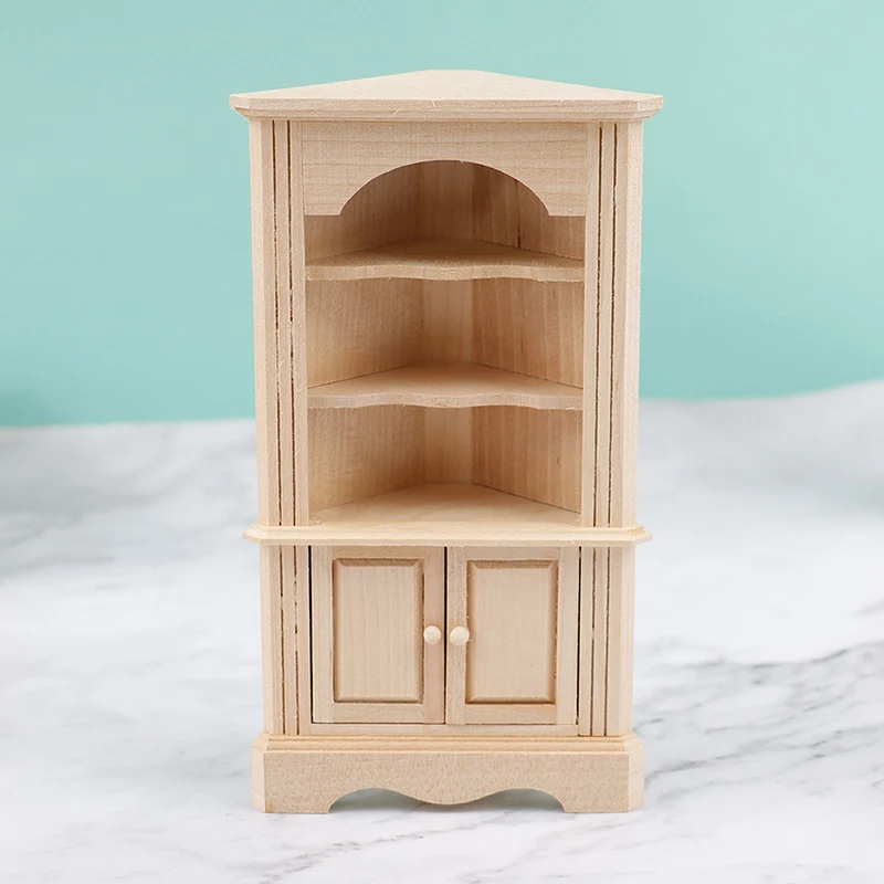 

1:12 Scale Dollhouse Miniature Wood Cabinet Bookshelf Doll Furniture Cupboard