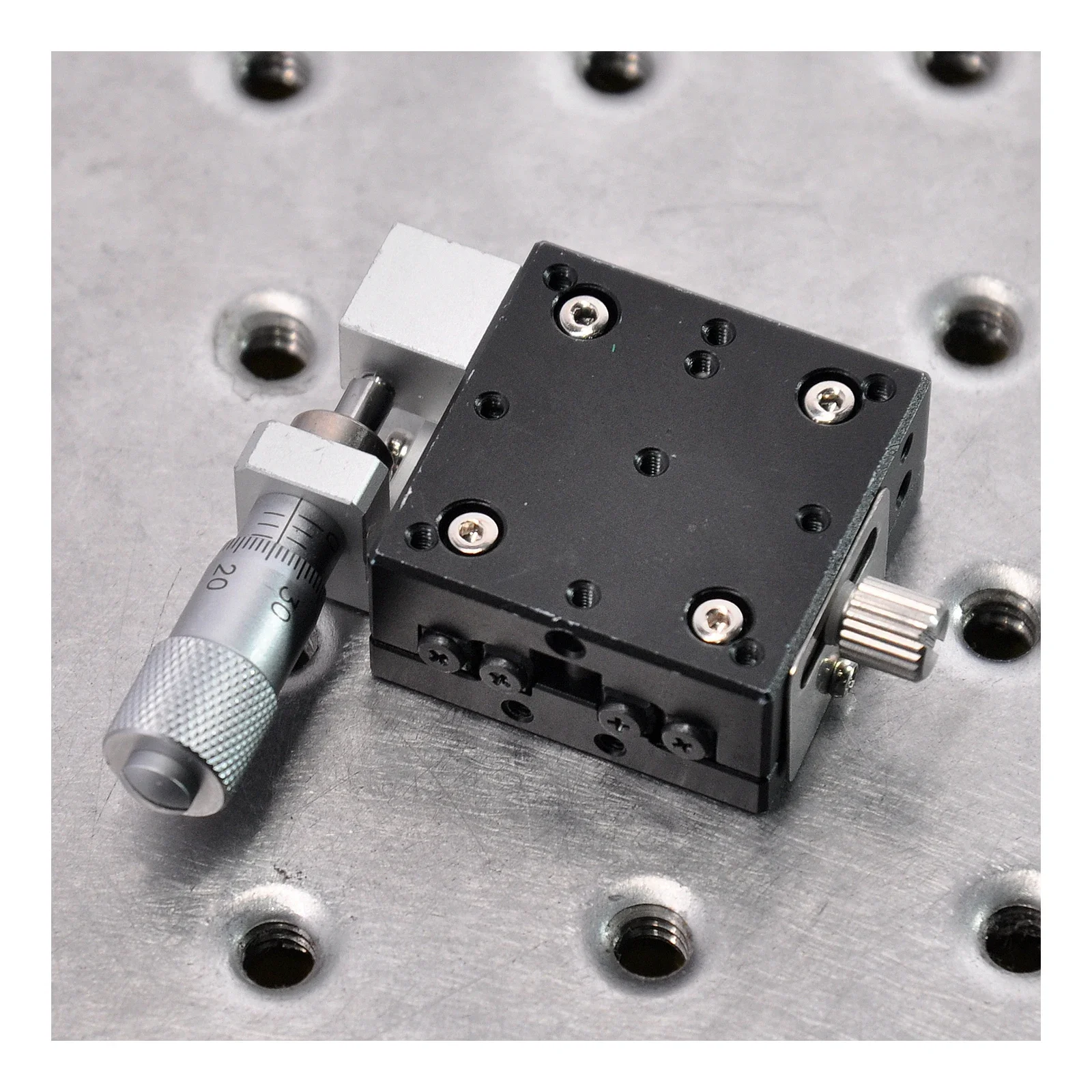 Y-Axis คู่มือไมโครมิเตอร์ปรับความแม่นยำโต๊ะทำงาน Micro ราง Displacement Fine-Tuning Slide