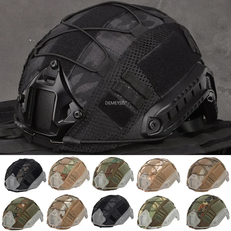 Copertura tattica per casco veloce Copertura mimetica per casco sportivo da caccia resistente ai graffi per casco MH PJ BJ veloce