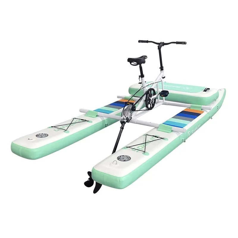 Airo 2025 New Style Water Bike Foot Pedal Boats Inflatable Water Amusement Facilities Most Popular Floating Bicycle Gear