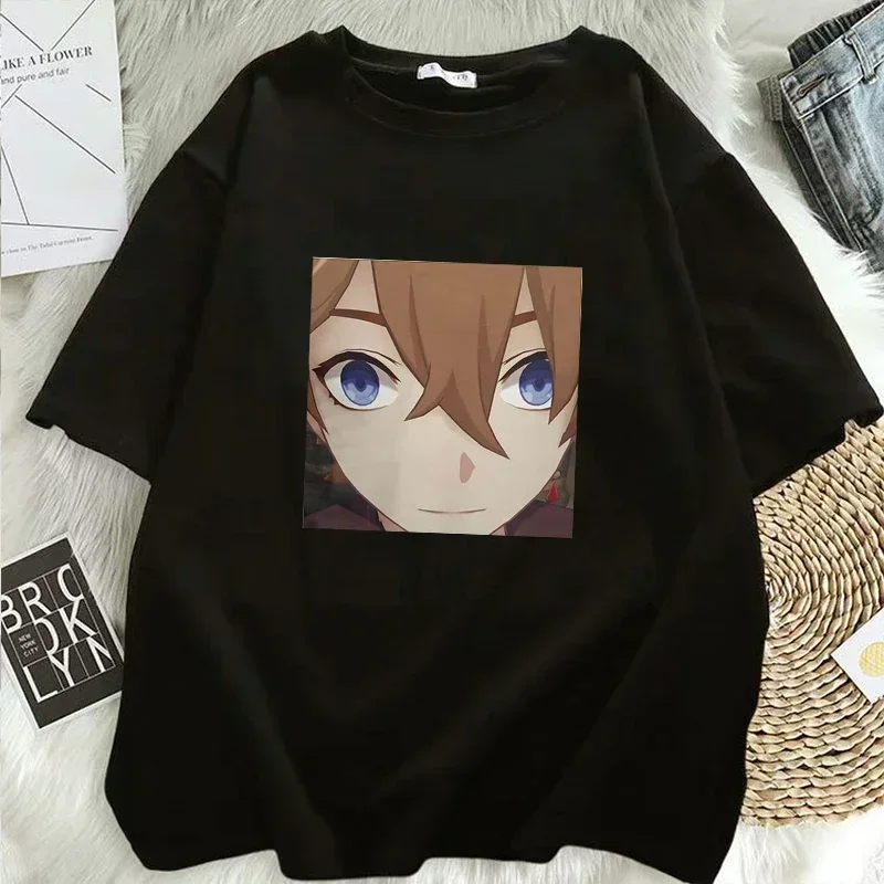 Anime Tshirt Face Meme Oversize T Shirt Men Tee Short Sleeve Impact Game Women T-Shirts O Neck Tops Graphic Camiseta